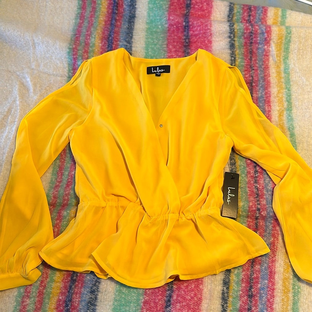 Lulus yellow blouse